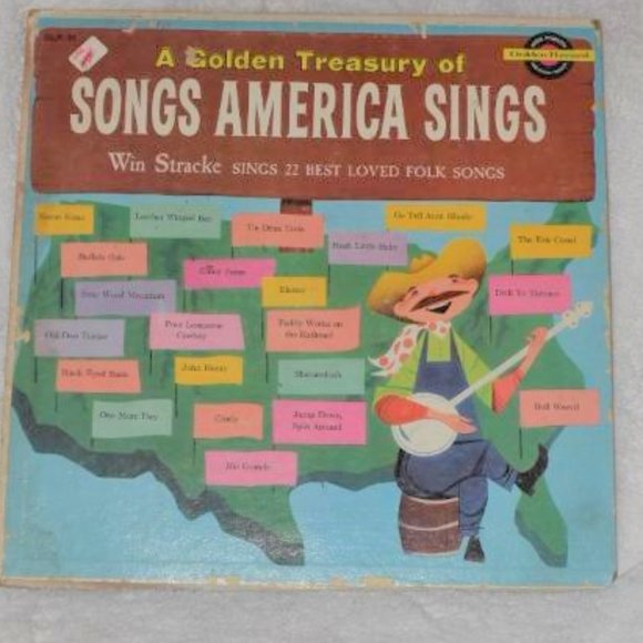 Golden Treasury of SONGS AMERICA SINGS Record Album LP Children's Folk Music HTF - Picture 1 of 3